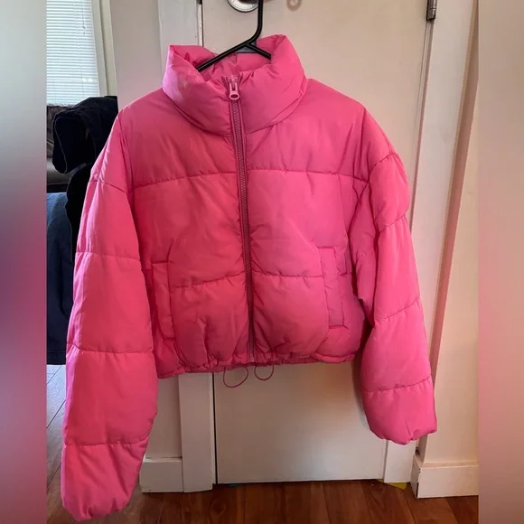 Pink puffer jacket - Picture 3 of 4